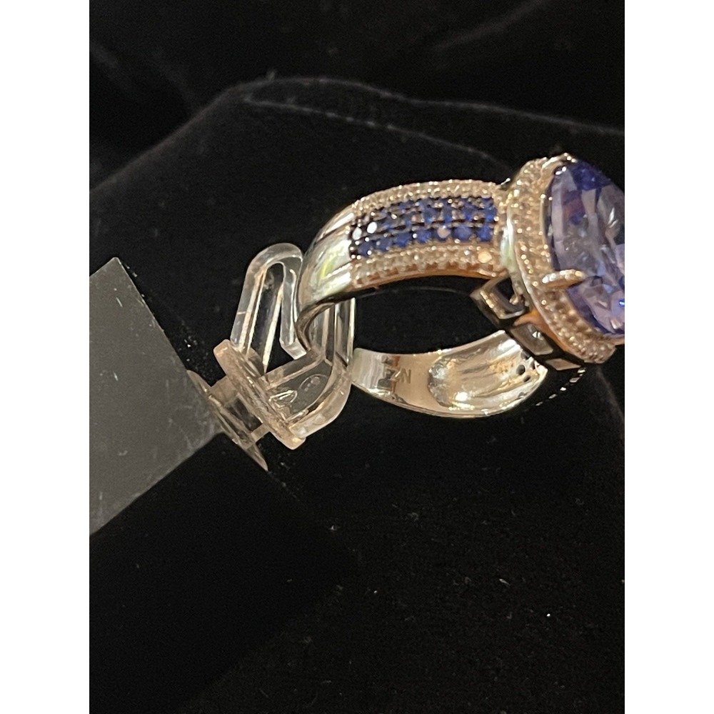 JTV FZN 9.25 Sterling Silver Purple Tanzanite CZ Ring Size 5 - Picture 6 of 11